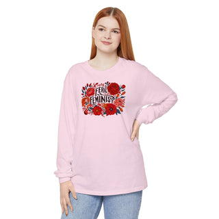 Feminist Long Sleeve T-Shirt - FERAL FEMIIST Design