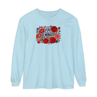 Feminist Long Sleeve T-Shirt - FERAL FEMIIST Design