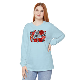 Feminist Long Sleeve T-Shirt - FERAL FEMIIST Design