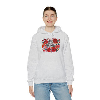 Hooded Sweatshirt - FERAL FEMINIST Bold Graphic Design