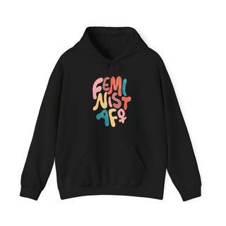 Hoodie Sweatshirt: Feminist AF Empowerment Design