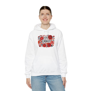 Hooded Sweatshirt - FERAL FEMINIST Bold Graphic Design