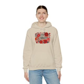 Hooded Sweatshirt - FERAL FEMINIST Bold Graphic Design