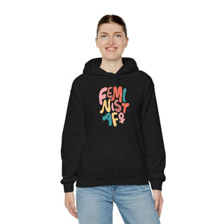 Hoodie Sweatshirt: Feminist AF Empowerment Design