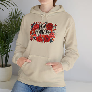 Hooded Sweatshirt - FERAL FEMINIST Bold Graphic Design