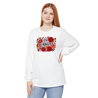 Feminist Long Sleeve T-Shirt - FERAL FEMIIST Design