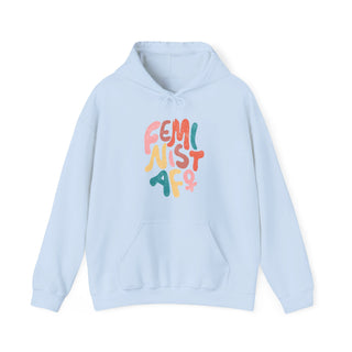 Hoodie Sweatshirt: Feminist AF Empowerment Design