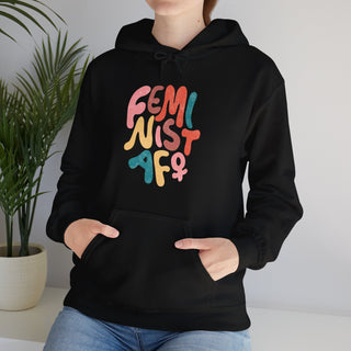 Hoodie Sweatshirt: Feminist AF Empowerment Design