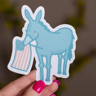 Donkey With USA Flag