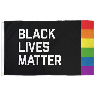 BLM + Rainbow Pride Flag