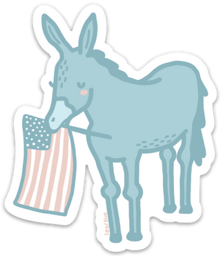 Donkey With USA Flag